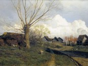 Саввинская слобода под Звенигородом. Картина Исаака Левитана, 1884.